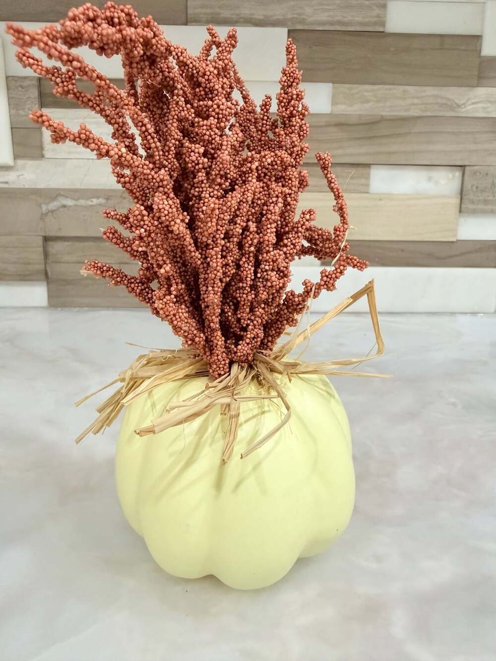 Unbranded Faux Pumpkin Yellow Grass